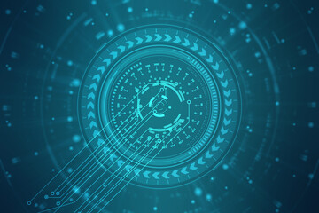 Binary Code Background, Digital Abstract technology background, flowing number one and zero text in binary code format in technology background. Internet Big data Concept