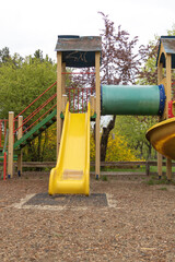 Vertical shot of Playground for children in the park