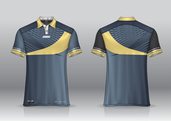 T-shirt polo sport design  badminton golf jersey mockup for uniform template