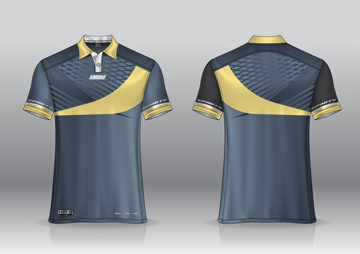 T-shirt Polo Sport Design  Badminton Golf Jersey Mockup For Uniform Template
