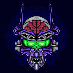 Obraz premium Mecha Robot Head