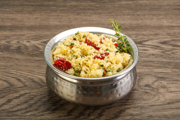 Vegetarian uisine - couscous with vegetables