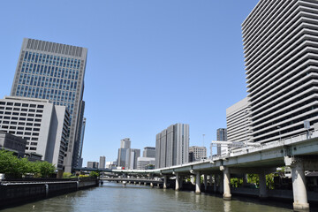 Fototapeta na wymiar Cityscape of Nakanoshima, Osaka City, Osaka Prefecture, Japan