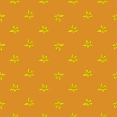 Seamless pattern engraved flower. Vintage background floral in hand drawn style. Spring flowers sketch.