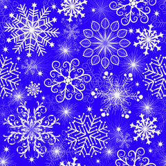 Dark purple seamless christmas pattern with vintage snowflakes, vector eps 10