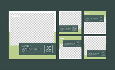 World environment day social media post template