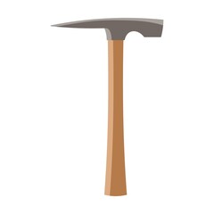 tool hammer, pick of scientist archaeologist for study of antiquities. Cartoon vector illustration of science artifacts