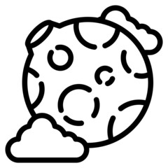 moon line icon