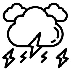 thunder line icon