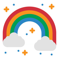 rainbow flat icon