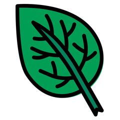 leaf line icon