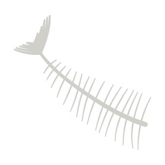 skeleton fish scraps. Garbage recycle bin. Vector illustration of trash container classification. Cartoon plastic, glass, metal, organic, paper trash for dustbins isolated on white