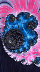 Artistic and imaginative digitally designed abstract 3D fractal background