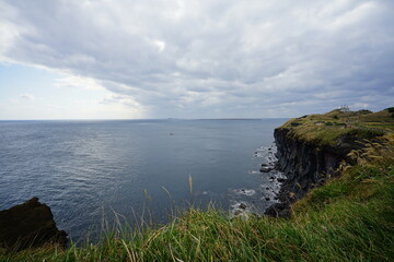 Fototapeta na wymiar fine view from seaside cliff