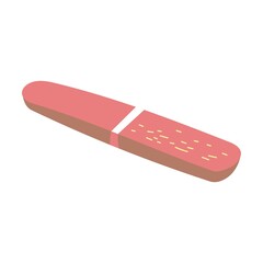 Nail file, hand care and nail plate care. Vector illustration. Cartoon isolated on white