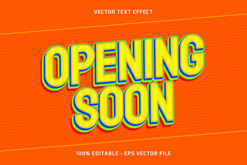Opening Soon Vector Text Effect