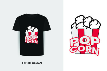t-shirt design, vector t-shirt design, tee design, Fashion tee,  popcorn lover tee