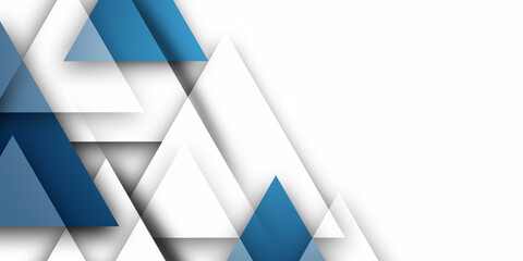 Blue abstract tech triangle geometric background