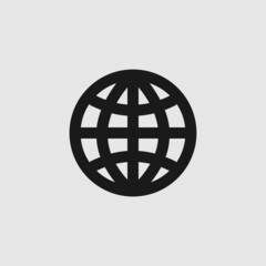 network globe internet symbol line black