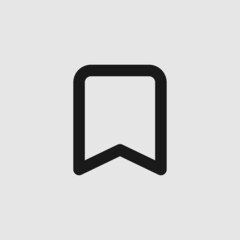 black saved bookmark icon on white background, vector illustration