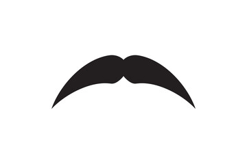 Moustache vector icon. Black retro style mustache. Shave barber vintage man face