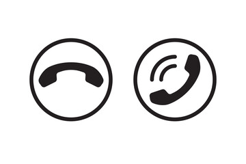 Call phone icon. Communication and support vector symbol. Telephone sign.