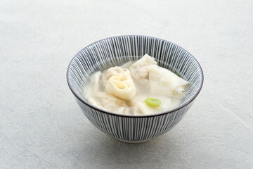 Yummy Wonton Soup (dumpling soup) or Pangsit Kuah