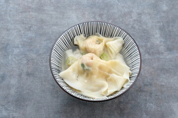 Yummy Wonton Soup (dumpling soup) or Pangsit Kuah