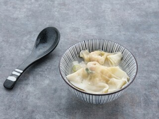 Yummy Wonton Soup (dumpling soup) or Pangsit Kuah