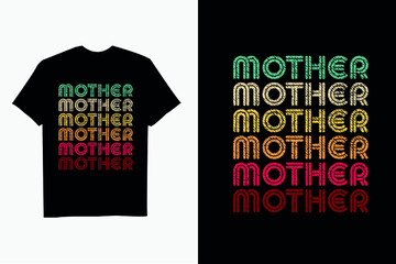 mom loves retro t-shirt design