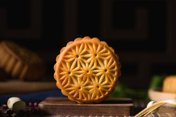 Traditional Chinese Mid-Autumn Festival food moon cake