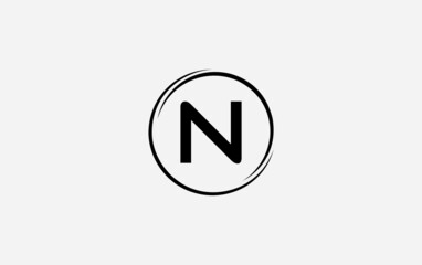 Simple unique letter logo with circle design vector. The letter and alphabets vector designing