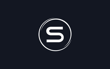 Simple unique letter logo with circle design vector. The letter and alphabets vector designing