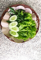 Obraz premium Lalapan Fresh vegetables