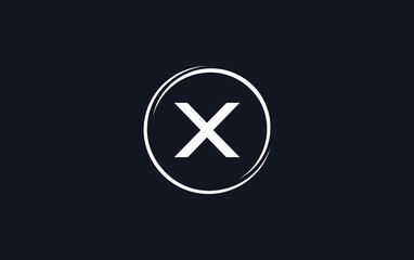 Obraz premium Simple unique letter logo with circle design vector. The letter and alphabets vector designing