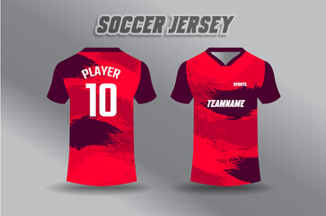 Sports Soccer Jersey Design Template | Football Jersey Design | Uniform T-Shirt Mockup