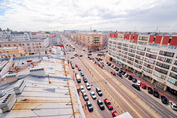 Cityscape. Roof top view. Saint-Petersburg, Russia.