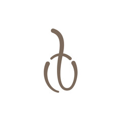 Letter T coffee bean logo