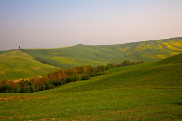 Fototapeta premium Crete Senesi, panorami della provincia di Siena. Toscana