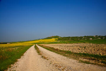 Crete Senesi, panorami della provincia di Siena. Toscana