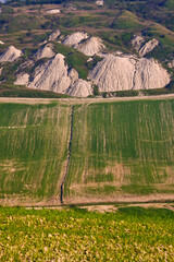 Crete Senesi, panorami della provincia di Siena. Toscana