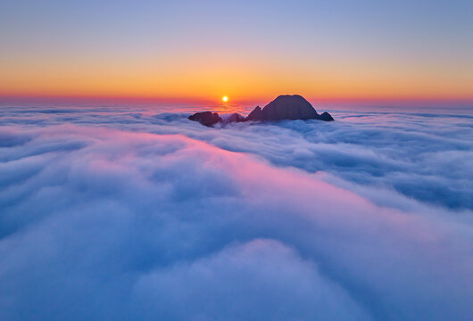 Colorful cloud sea in Sunrise 