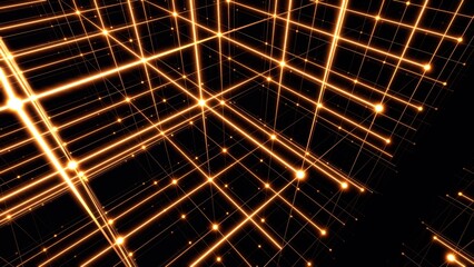 ビジネス VJ トンネル ワイヤーフレーム 格子 オレンジ [別Verあり]