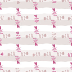 Folk art floral seamless pattern. Small flower wallpaper. Cute ditsy print.