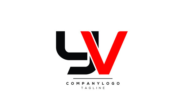 Alphabet letters Initials logo YV