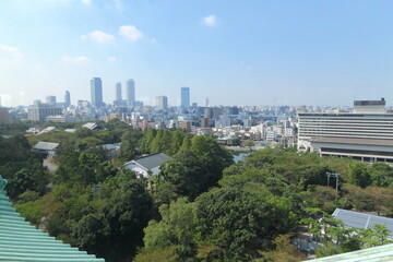 Fototapeta na wymiar 名古屋城　大天守から南西方面への眺め　愛知県　名古屋市