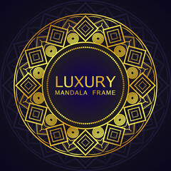 Luxury golden  mandala background Design with abstract shapes