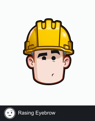Construction Worker - Expressions - Skeptical - Raising Eyebrow