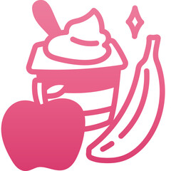 breakfast gradient icon