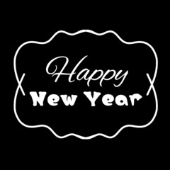 Background with the inscription - Happy New Year. Congratulations on the New Year. Illustration for scrapbooking, printing, websites, mobile screensavers, bloggers.